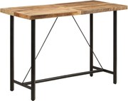 vidaXL Masă de bar, 150x70x107 cm, lemn masiv mango și fier