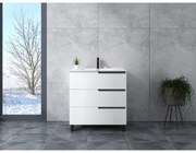 Torino White Dulap de baie cu lavoar 70cm