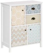 Homcom Mobiletto con Cassetti Colorati in Stile Moderno, 68x34x76cm