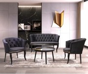 Set canapea Milano Relax Homs textil negru