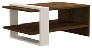 Masă de cafea Gaye Walnut White