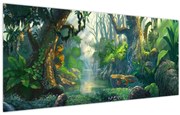 Tablou - Ilustrare pădure tropicală (120x50 cm)