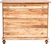 Comoda, L114 48 H99 cm, natur antichizat, lemn masiv