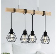 Eglo 44075 - Lustră suspendată pe cablu TOWNSHEND 4xE27/60W/230V