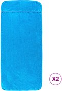 vidaXL Prosoape de plajă, 2 buc., turcoaz, 60x135 cm, textil 400 GSM