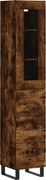 vidaXL Dulap înalt, stejar fumuriu, 34,5x34x180 cm, lemn prelucrat