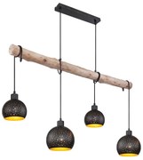 Lustra suspendata design modern ADAJA lemn 15452-4H GL