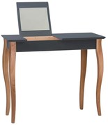 Masă de toaletă cu oglindă Ragaba Dressing Table, lungime 85 cm, gri grafit