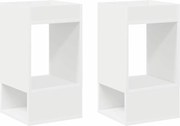 vidaXL Masă laterală 2 pcs Alb 30 x 30 x 56 cm Lemn compozit