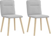 vidaXL Scaune de sufragerie 2 buc țesătură gri nor