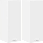vidaXL Dulap suspendat cu ușă 2 pcs Alb 30 x 31 x 80 cm Lemn compozit