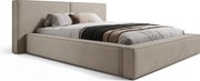 Pat tapițat Molino 160x200 cu spațiu depozitare - velur bej Castel 15