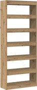 vidaXL Dulap pentru cărți cu raft Stejar Artizanal 80 x 30 x 198 cm