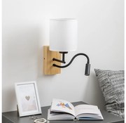 Lampă LED de perete Brilagi NUBILA WOOD 1xE27/25W/230V + LED/3W stejar/alb