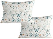 Set 2 bucati fete de perna decorative ELIVINE 40x60 cm, alba