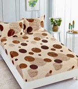 Husa de pat cu elastic cocolino + 2 Fete de Perna - Cerculete