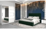 Set dormitor Royal, Alb/Verde