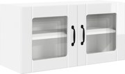 vidaXL Dulap de bucătărie Alb lucios 80 x 31 x 40 cm Lemn compozit