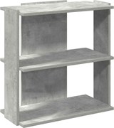 vidaXL Bibliotecă cu 3 niveluri gri beton 60x30x60 cm lemn