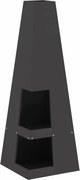 vidaXL Cuptor de foc Negru 35 x 35 x 100 cm Oțel