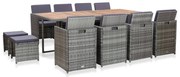 vidaXL Set mobilier de exterior 13 piese antracit poliratan și acacia