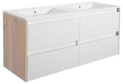 Dulap de bază Porto 120 cu chiuvetă, stejar sonoma-alb