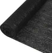 vidaXL Plasă protecție intimitate, negru, 1,2x50 m, HDPE, 150 g/m²