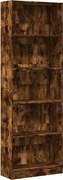 vidaXL Bibliotecă, stejar fumuriu, 60x24x176 cm, lemn prelucrat