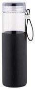 Sticlă de apă în manșon de silicon Altom 500 ml,negru