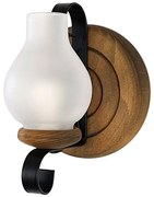 Aplica de perete rustica fabricata manual din lemn Roata WOOD-RO-AP1