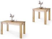 Mazzoni FONTE Stejar Artisan / Bej (Șampanie) - MASĂ CLASICĂ DE BUCĂTĂRIE/LIVING EXTENSIBILĂ PÂNĂ LA 130 cm!