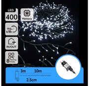 Aigostar - Ghirlandă de Crăciun LED pentru exterior, 400 LED, 8 funcții, 13 m, IP44, alb rece
