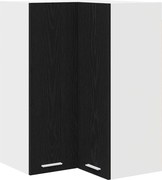 vidaXL Dulap suspendat Stejar negru și Alb 57 x 57 x 80 cm
