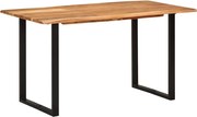 vidaXL Masă de bucătărie, 140 x 70 x 76 cm, lemn masiv de acacia