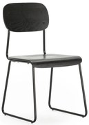 Scaune de dining negre 2 buc. Aira – Marckeric