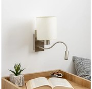 Lampă LED flexibilă de perete Brilagi NUBILA 1xE27/25W/230V+LED/3W crom mat/crem