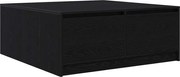 vidaXL Masuta de cafea cu sertare Stejar negru 100x100x40 cm