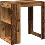 vidaXL Masă de bar, lemn vechi, 102x70x103,5 cm, lemn prelucrat