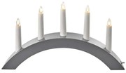 Sfeșnic de Crăciun 5xE10/15W/230V gri