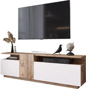 Comoda TV Eloria, culoare sonoma-alb, 150 x 29.5 x 46.3 cm