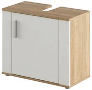 Dulap Baie LESSY NEW 02 Alb Mat/Stejar Sonoma