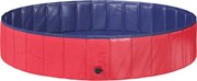 vidaXL Piscină pliabilă pentru câini Roșu și albastru Ø 160 x 30 cm