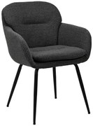 MAZZONI EXPORT GEORGIA Antracit (material Monza 130) - SCAUN MODERN TAPIȚAT BOUCLÉ PENTRU SALON/SUFRAGERIE/BIROU LOFT