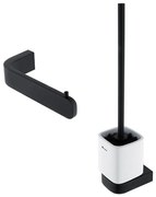 Perie de toaletă de perete și suport de hârtie igienică NIMCO NKC set-94KN-90 NIKAU negru mat