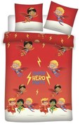Superman Mini Friends Set de lenjerie DC Super Hero 140×200cm, 65×65 cm