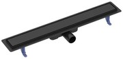 Set rigola dus cu capac scurgere dubla negru Cersanit Tako 70 cm