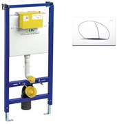 Set rezervor WC incastrat Liv Jog si clapeta alb mat Selenite Duo Alb mat