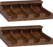 vidaXL Cutie Maro 36 x 30 x 10 cm Lemn masiv de mahon