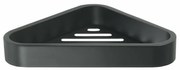 GEDY 328314 Raft de colț inteligent pentru duș, 17x 3 x 17 cm, negru mat