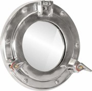 vidaXL Oglindă hublou de perete, Ø23 cm, aluminiu și sticlă